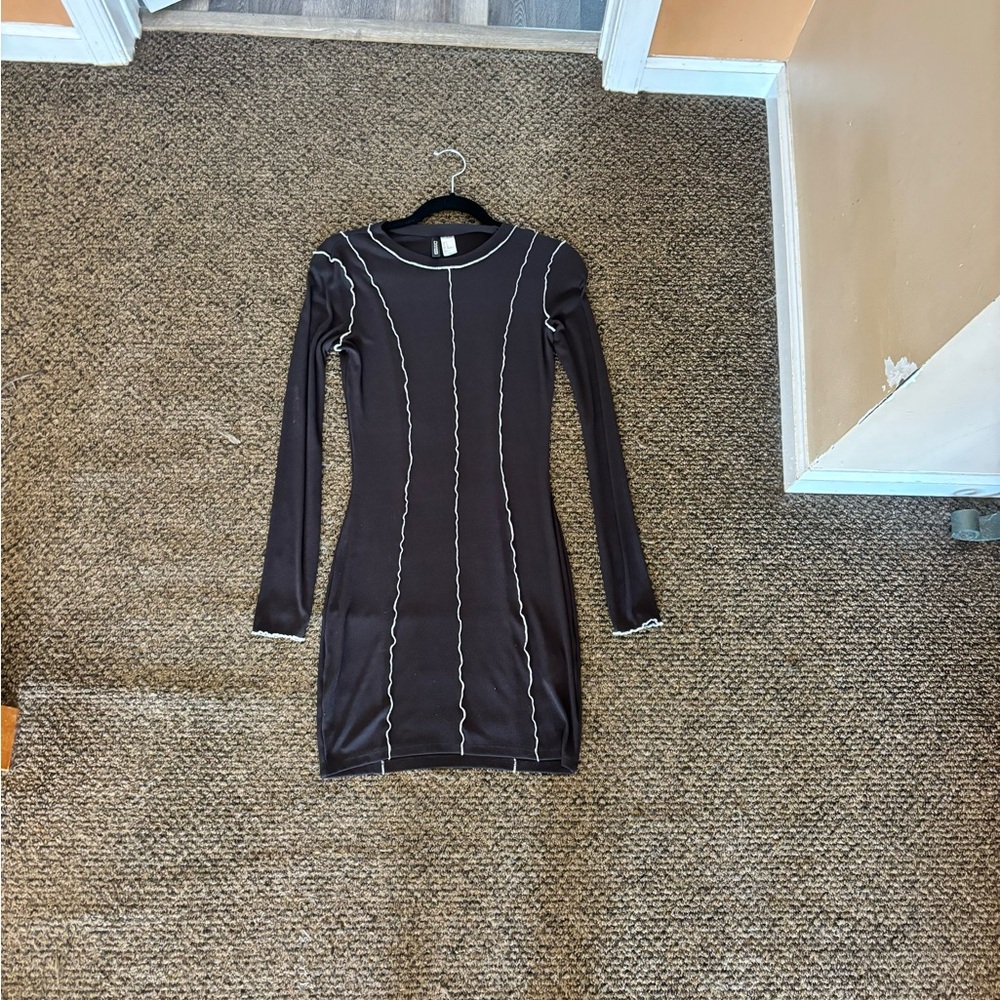 H&M Black Long Sleeve Dress